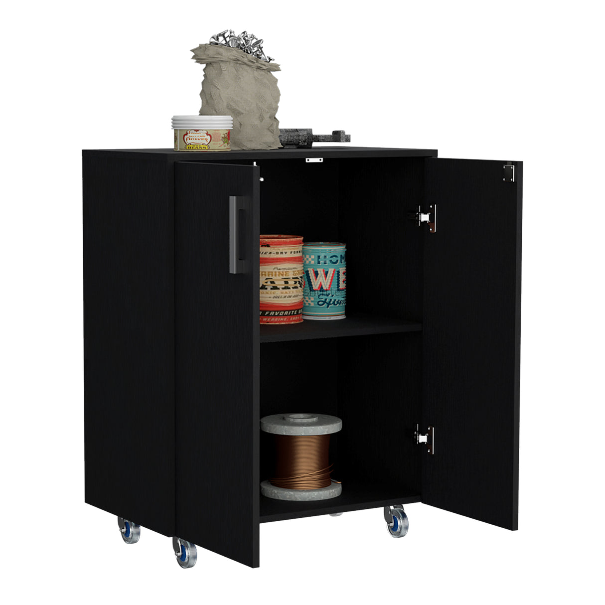 Mueble Auxiliar Basic Wengue 70x90cm con Ruedas - Barras y Muebles Auxiliares | Bylmo