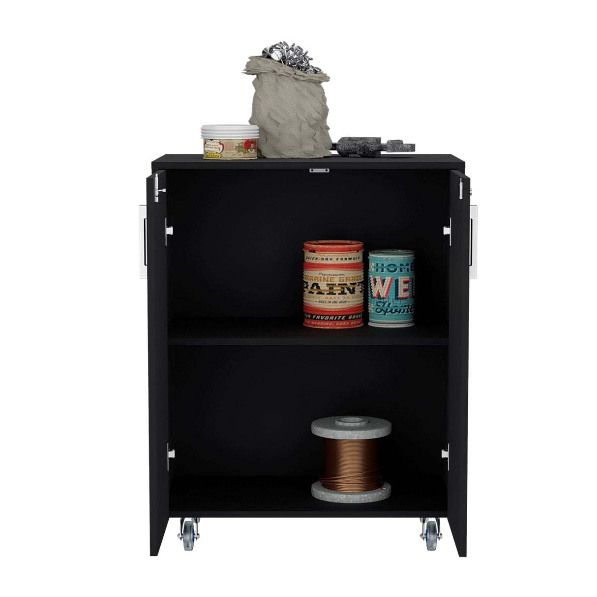 Mueble Auxiliar Basic Wengue 70x90cm con Ruedas - Barras y Muebles Auxiliares | Bylmo