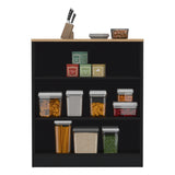 Isla de Cocina Tanna 79x91.3cm Wengue con Tres Entrepaños - Barras y Muebles Auxiliares | Bylmo