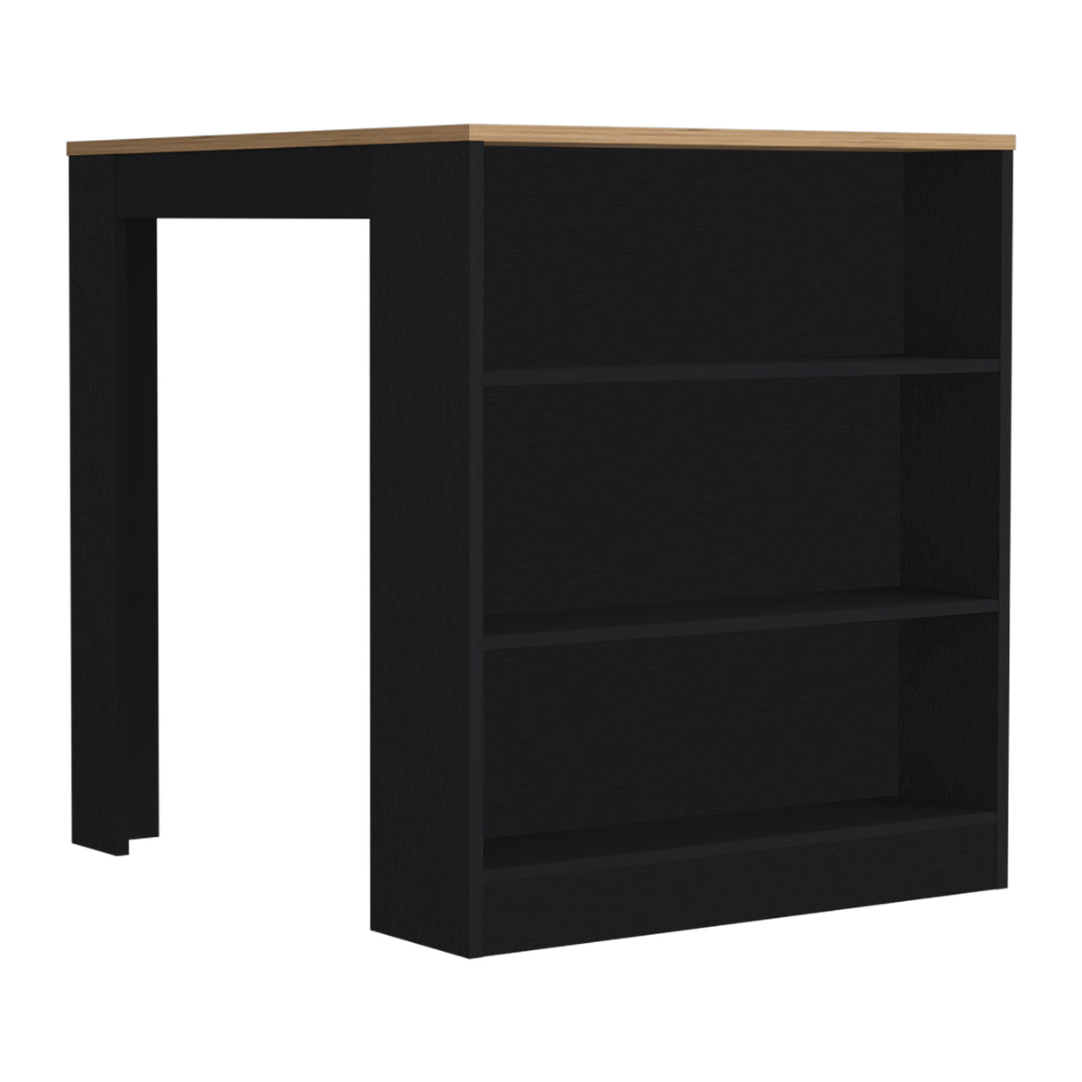 Isla de Cocina Tanna 79x91.3cm Wengue con Tres Entrepaños - Barras y Muebles Auxiliares | Bylmo