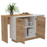 Isla de Cocina Sicilia 150x90cm Duna con Entrepaños - Barras y Muebles Auxiliares | Bylmo