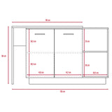 Isla de Cocina Sicilia 150x90cm Wengue con Entrepaños - Barras y Muebles Auxiliares | Bylmo
