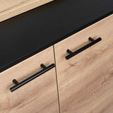 Isla de Cocina Sicilia 150x90cm Wengue con Entrepaños - Barras y Muebles Auxiliares | Bylmo