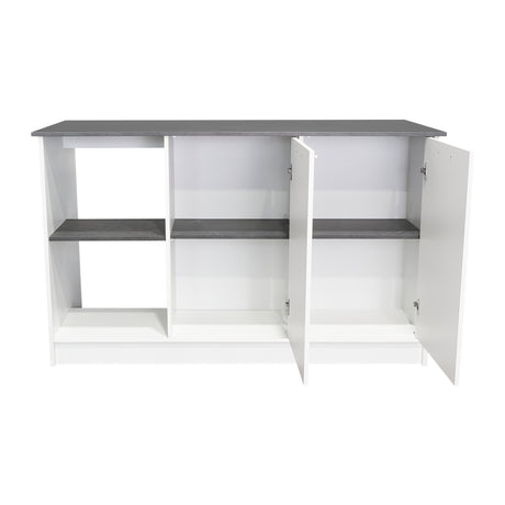 Isla de Cocina Juniper 150x90cm Onix Moderna con Entrepaños - Barras y Muebles Auxiliares | Bylmo