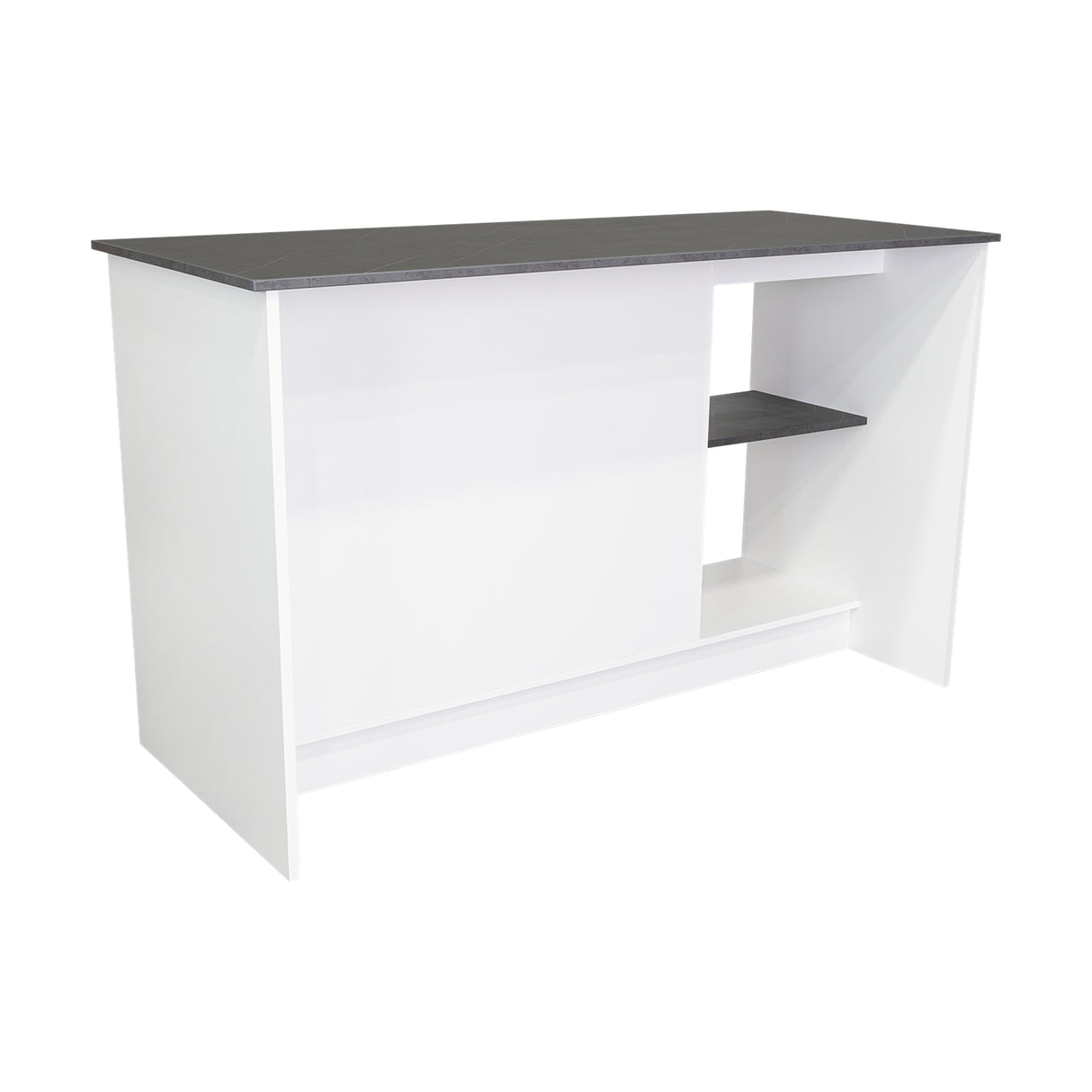 Isla de Cocina Juniper 150x90cm Onix Moderna con Entrepaños - Barras y Muebles Auxiliares | Bylmo