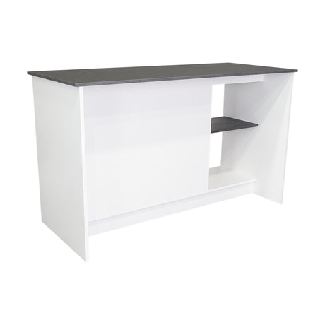 Isla de Cocina Juniper 150x90cm Onix Moderna con Entrepaños - Barras y Muebles Auxiliares | Bylmo