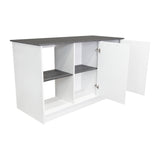 Isla de Cocina Juniper 150x90cm Onix Moderna con Entrepaños - Barras y Muebles Auxiliares | Bylmo