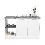 Isla de Cocina Juniper 150x90cm Onix Moderna con Entrepaños - Barras y Muebles Auxiliares | Bylmo