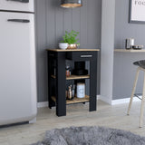 Isla de Cocina Cala 65x93.4 Wengue con Un Cajón - Barras y Muebles Auxiliares | Bylmo