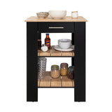 Isla de Cocina Cala 65x93.4 Wengue con Un Cajón - Barras y Muebles Auxiliares | Bylmo