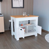 Isla de Cocina Arlet Blanco 103x89.9cm con Amplio Almacenamiento - Barras y Muebles Auxiliares | Bylmo