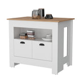 Isla de Cocina Arlet Blanco 103x89.9cm con Amplio Almacenamiento - Barras y Muebles Auxiliares | Bylmo