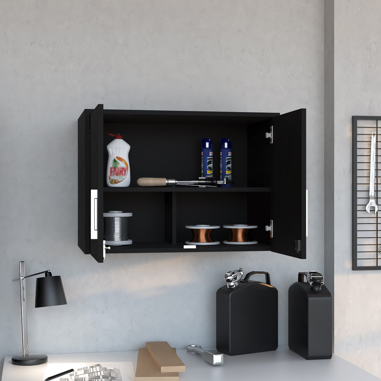 Mueble Auxiliar Basic Wengue 70x50cm con Entrepaño - Barras y Muebles Auxiliares | Bylmo