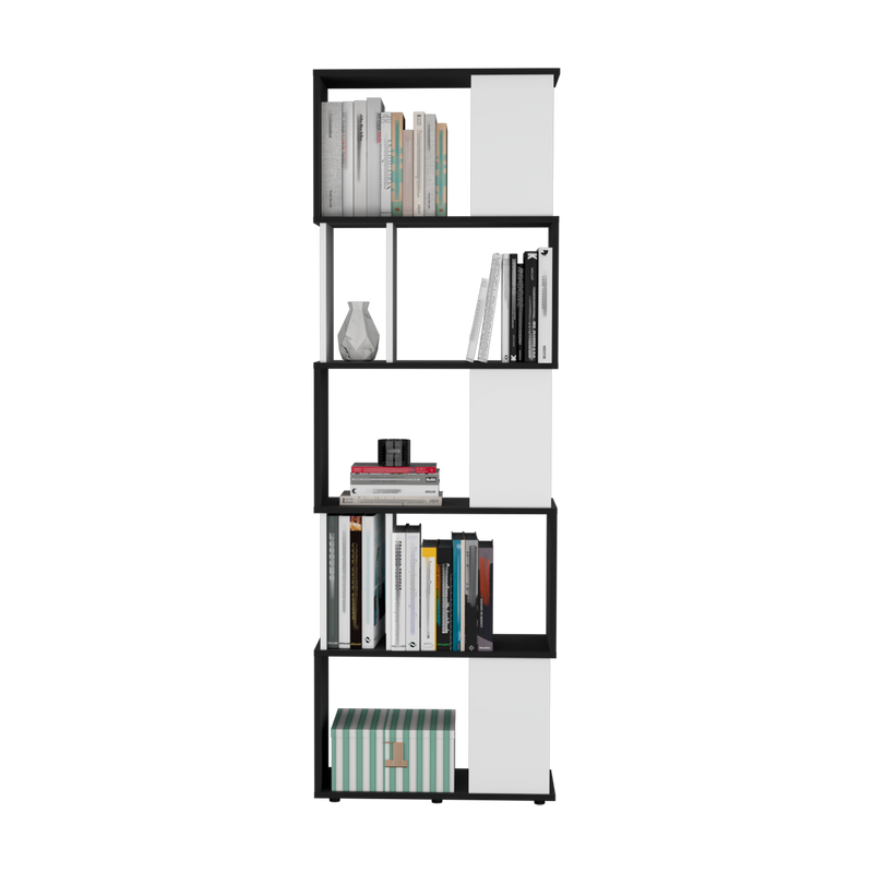 Biblioteca Noah Minimalista Wengue 60x180cm Con Entrepaños