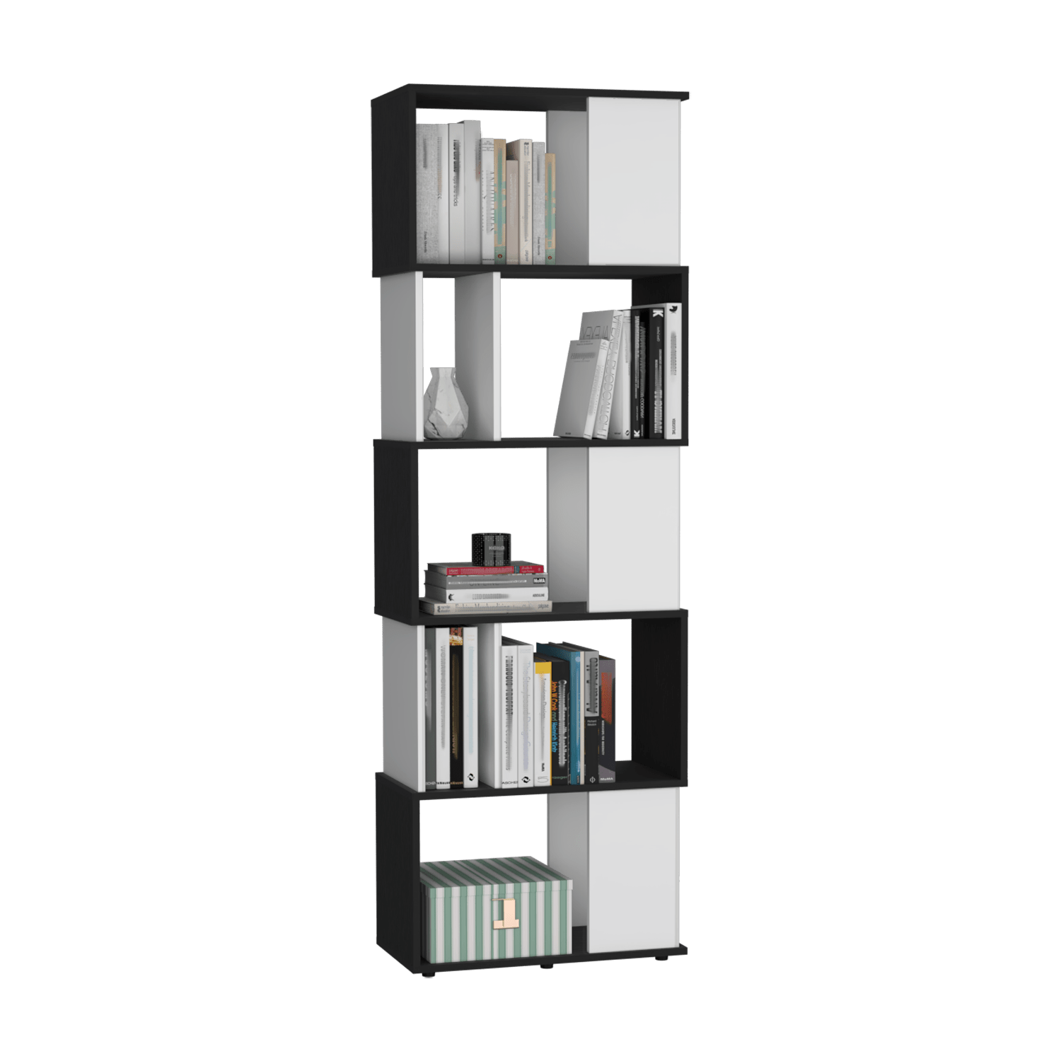 Biblioteca Noah Minimalista Wengue 60x180cm con Entrepaños - Bibliotecas y Estanterías | Bylmo