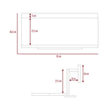 Escritorio Flotante Terraza Office Caramelo 78x36.3cm Minimalista - Escritorios | Bylmo