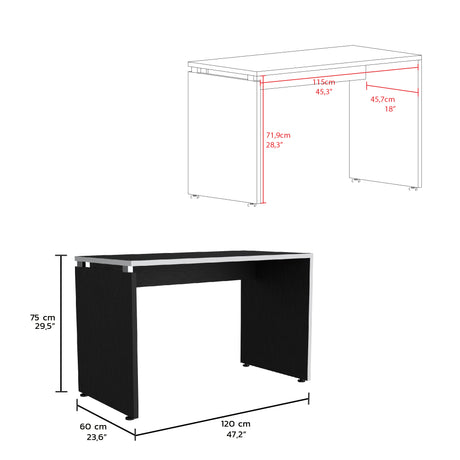 Escritorio Rookie Wengue 120x75cm con Bordes Blancos - Escritorios | Bylmo