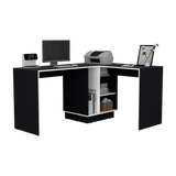 Escritorio en L Rookie Wengue 151.5x76.5cm con Organizador de Libros - Escritorios | Bylmo