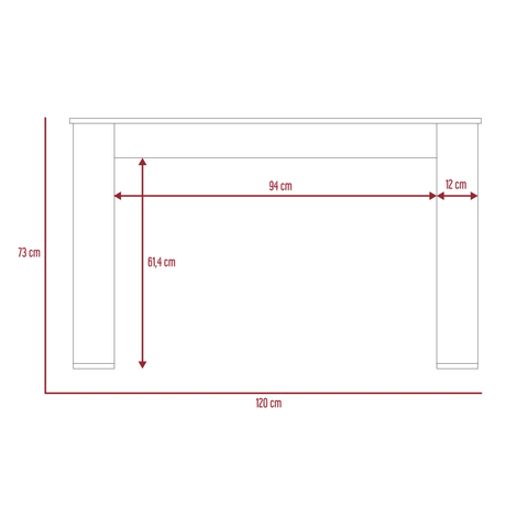 Escritorio Oviedo Coñac 120x60cm MDP Moderno 5 años gar. - Escritorios | Bylmo