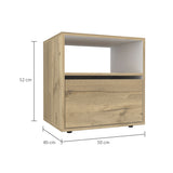 Mesa de Noche Sleep S 50x52cm Duna con Compartimiento - Mesas de Noche | Bylmo