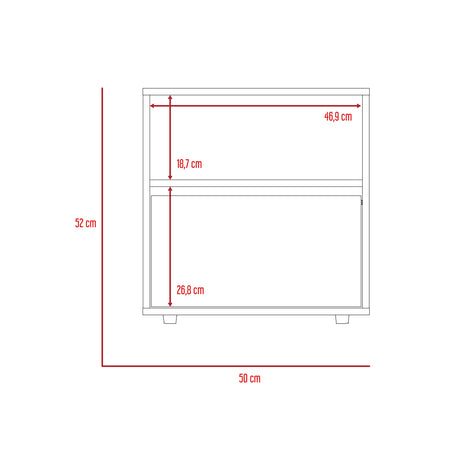 Mesa de Noche Sleep S 50x52cm Duna con Compartimiento - Mesas de Noche | Bylmo