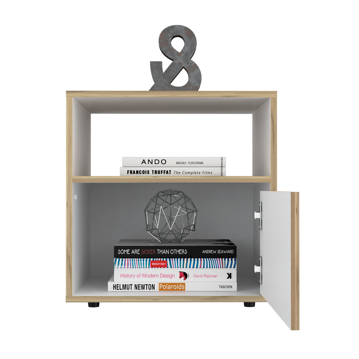 Mesa de Noche Sleep S 50x52cm Duna con Compartimiento - Mesas de Noche | Bylmo