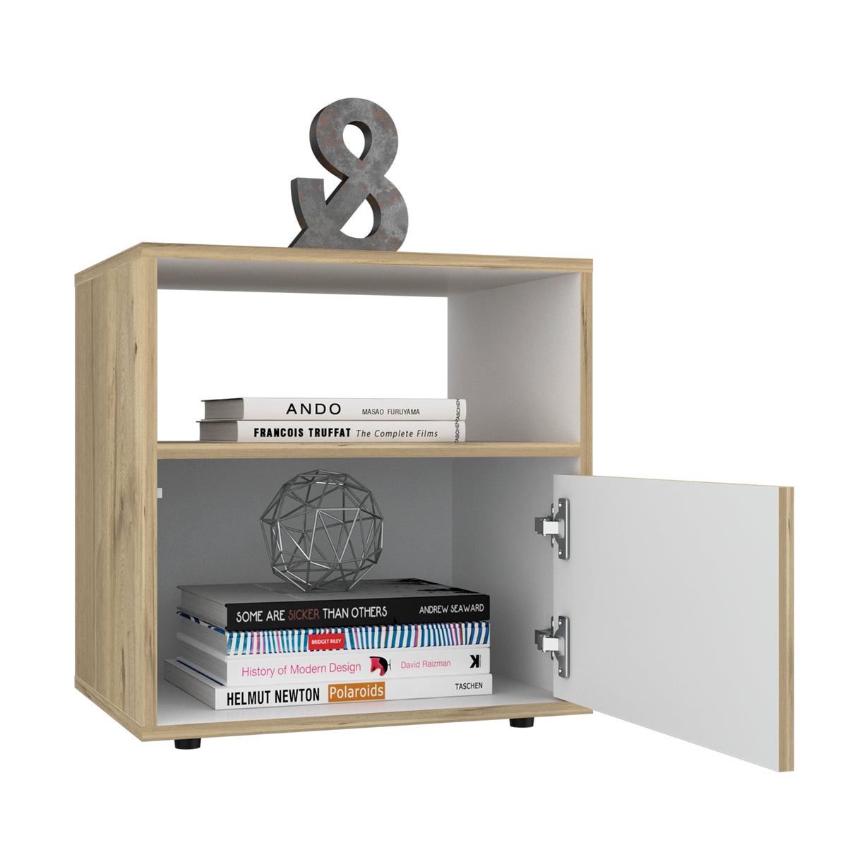 Mesa de Noche Sleep S 50x52cm Duna con Compartimiento - Mesas de Noche | Bylmo