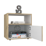 Mesa de Noche Sleep S 50x52cm Duna con Compartimiento - Mesas de Noche | Bylmo