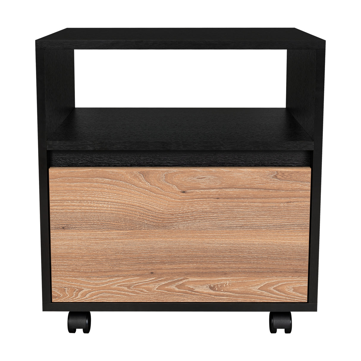 Mesa de Noche Austin Wengue 48x52cm con Un Cajón - Mesas de Noche | Bylmo