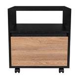 Mesa de Noche Austin Wengue 48x52cm con Un Cajón - Mesas de Noche | Bylmo