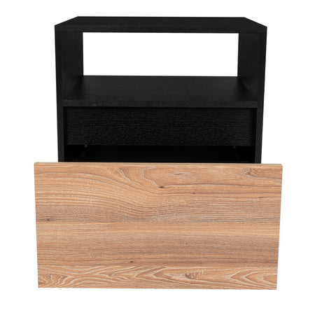 Mesa de Noche Austin Wengue 48x52cm con Un Cajón - Mesas de Noche | Bylmo