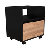 Mesa de Noche Austin Wengue 48x52cm con Un Cajón - Mesas de Noche | Bylmo