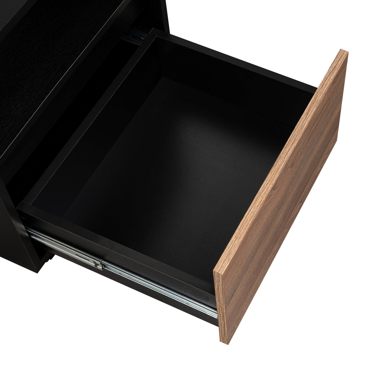 Mesa de Noche Austin Wengue 48x52cm con Un Cajón - Mesas de Noche | Bylmo