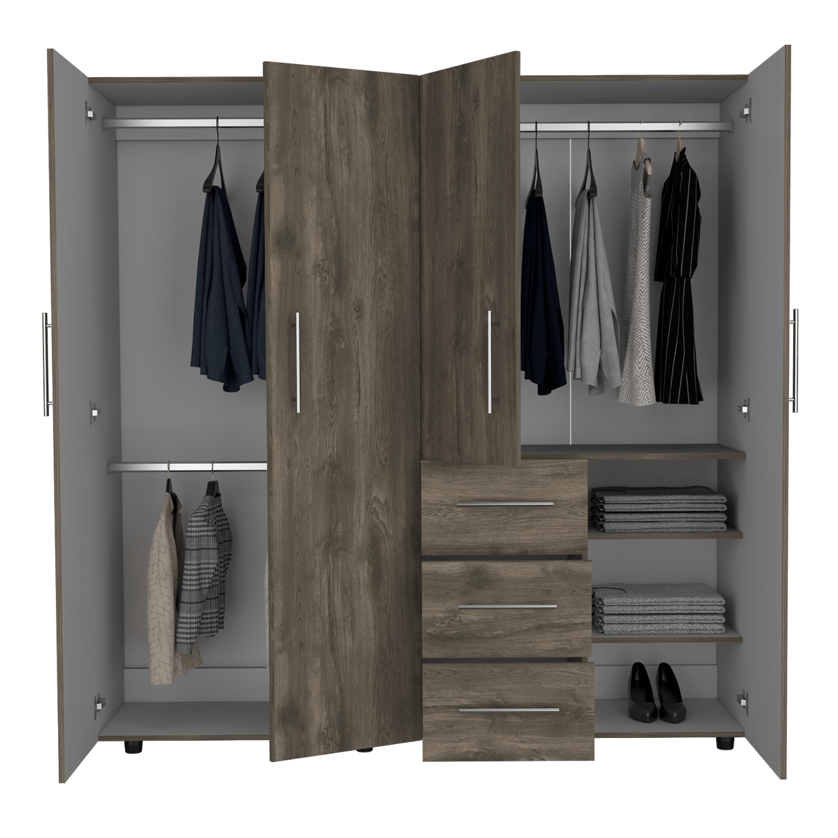 Closet Harlem Bellota 181x184cm con Tres Cajones - Closets | Bylmo
