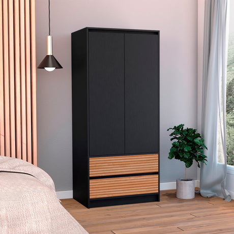 Closet Austin Wengue 80x180cm con Dos Cajones - Closets | Bylmo