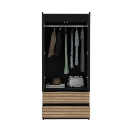 Closet Austin Wengue 80x180cm con Dos Cajones - Closets | Bylmo