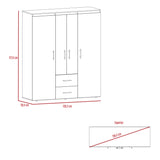 Closet Bariloche Eco Bellota 150.3x177.9cm con Dos Cajones - Closets | Bylmo