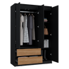 Closet Austin Wengue 120x180cm Con Dos Cajones