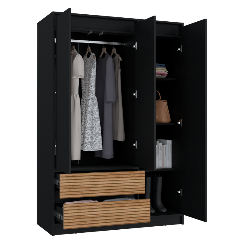 Closet Austin Wengue 120x180cm Con Dos Cajones