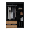 Closet Austin Wengue 120x180cm Con Dos Cajones