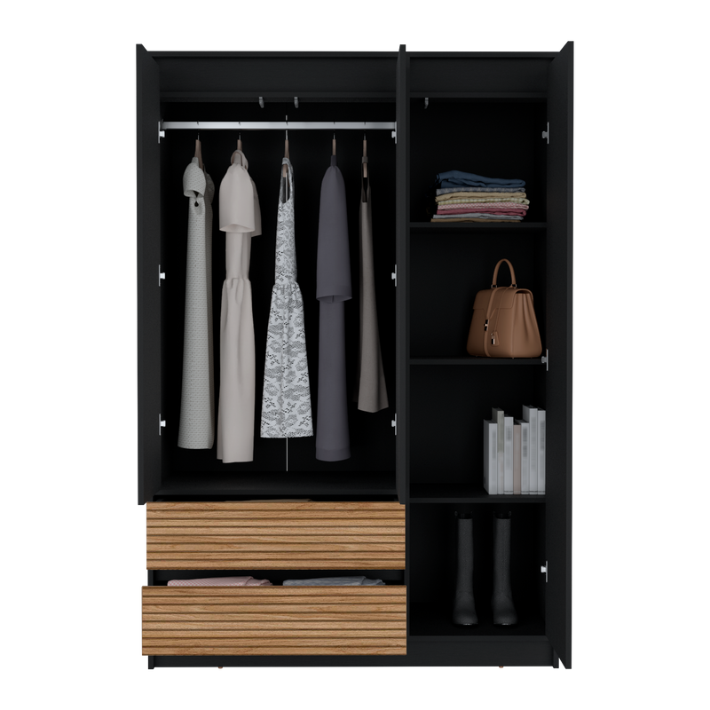 Closet Austin Wengue 120x180cm Con Dos Cajones