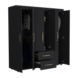 Closet Bariloche Wengue 170.3x180cm con Dos Cajones - Closets | Bylmo