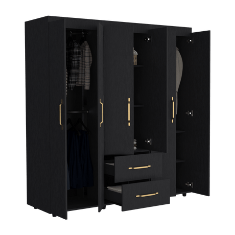 Closet Bariloche Wengue 170.3x180cm con Dos Cajones - Closets | Bylmo
