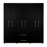 Closet Bariloche Wengue 170.3x180cm con Dos Cajones - Closets | Bylmo
