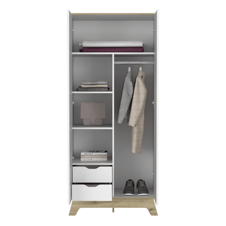 Closet Bi Color Duna 80x180.2cm con Dos Cajones - Closets | Bylmo