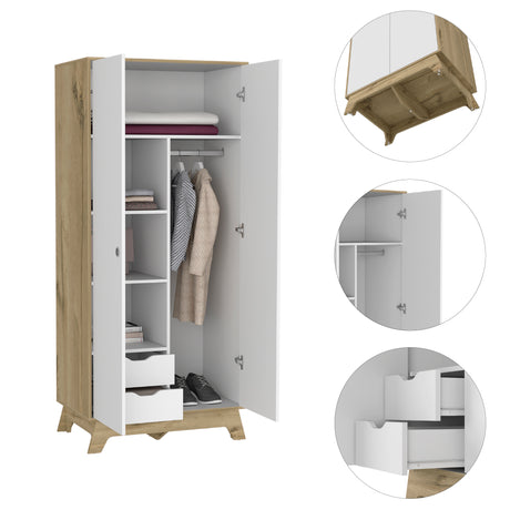 Closet Bi Color Duna 80x180.2cm con Dos Cajones - Closets | Bylmo
