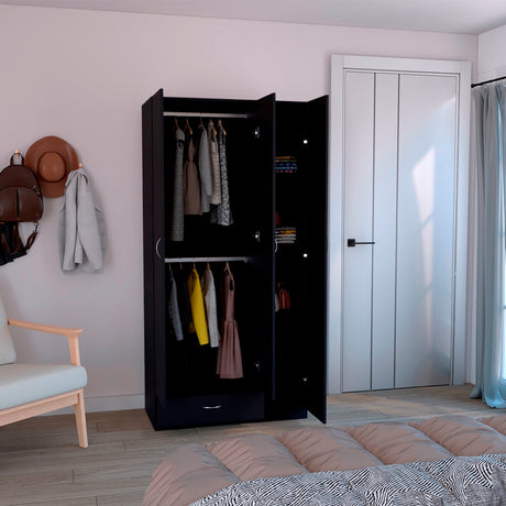 Closet Zeta Wengue 90x184.6cm con Un Cajón - Closets | Bylmo