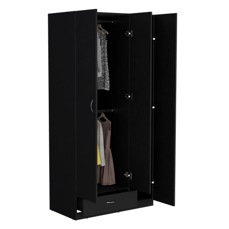 Closet Zeta Wengue 90x184.6cm con Un Cajón - Closets | Bylmo