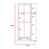 Closet Zeta Wengue 90x184.6cm con Un Cajón - Closets | Bylmo