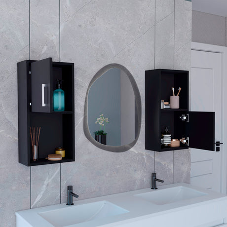 Set x 2 Gabinetes de Baño Bath 30x60.1cm Wengue con Entrepaños y Puerta - Gabinetes de Baño | Bylmo